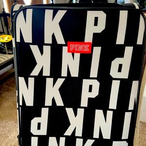 Pink VS logo luggage used 1X